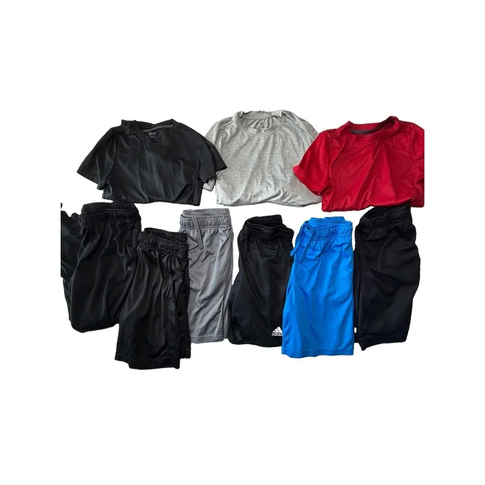 Boys Athletic Clothes Lot Size 10-12 L Adidas Old Navy BCG Shorts Shirts 9pc